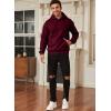 imageJMIERR Mens Casual Cotton Hooded Collar Drawstring Hoodies Pullover Sweatshirts Casual Long Sleeve ShirtsBurgundy