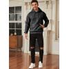 imageJMIERR Mens Casual Cotton Hooded Collar Drawstring Hoodies Pullover Sweatshirts Casual Long Sleeve ShirtsCarbon Grey