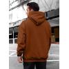 imageJMIERR Mens Casual Cotton Hooded Collar Drawstring Hoodies Pullover Sweatshirts Casual Long Sleeve ShirtsChestnut