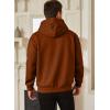 imageJMIERR Mens Casual Cotton Hooded Collar Drawstring Hoodies Pullover Sweatshirts Casual Long Sleeve ShirtsChestnut