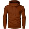imageJMIERR Mens Casual Cotton Hooded Collar Drawstring Hoodies Pullover Sweatshirts Casual Long Sleeve ShirtsChestnut