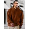 imageJMIERR Mens Casual Cotton Hooded Collar Drawstring Hoodies Pullover Sweatshirts Casual Long Sleeve ShirtsChestnut