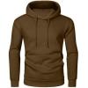 imageJMIERR Mens Casual Cotton Hooded Collar Drawstring Hoodies Pullover Sweatshirts Casual Long Sleeve ShirtsCoffee