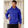 imageJMIERR Mens Casual Cotton Hooded Collar Drawstring Hoodies Pullover Sweatshirts Casual Long Sleeve ShirtsDark Blue