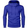 imageJMIERR Mens Casual Cotton Hooded Collar Drawstring Hoodies Pullover Sweatshirts Casual Long Sleeve ShirtsDark Blue