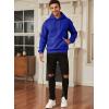 imageJMIERR Mens Casual Cotton Hooded Collar Drawstring Hoodies Pullover Sweatshirts Casual Long Sleeve ShirtsDark Blue