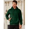 imageJMIERR Mens Casual Cotton Hooded Collar Drawstring Hoodies Pullover Sweatshirts Casual Long Sleeve ShirtsDark Green