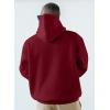 imageJMIERR Mens Casual Cotton Hooded Collar Drawstring Hoodies Pullover Sweatshirts Casual Long Sleeve ShirtsFiery Red