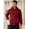 imageJMIERR Mens Casual Cotton Hooded Collar Drawstring Hoodies Pullover Sweatshirts Casual Long Sleeve ShirtsFiery Red