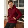 imageJMIERR Mens Casual Cotton Hooded Collar Drawstring Hoodies Pullover Sweatshirts Casual Long Sleeve ShirtsFiery Red