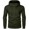 imageJMIERR Mens Casual Cotton Hooded Collar Drawstring Hoodies Pullover Sweatshirts Casual Long Sleeve ShirtsGreen