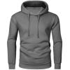 imageJMIERR Mens Casual Cotton Hooded Collar Drawstring Hoodies Pullover Sweatshirts Casual Long Sleeve ShirtsGrey