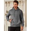 imageJMIERR Mens Casual Cotton Hooded Collar Drawstring Hoodies Pullover Sweatshirts Casual Long Sleeve ShirtsGrey