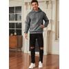 imageJMIERR Mens Casual Cotton Hooded Collar Drawstring Hoodies Pullover Sweatshirts Casual Long Sleeve ShirtsGrey