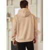 imageJMIERR Mens Casual Cotton Hooded Collar Drawstring Hoodies Pullover Sweatshirts Casual Long Sleeve ShirtsKhaki
