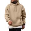 imageJMIERR Mens Casual Cotton Hooded Collar Drawstring Hoodies Pullover Sweatshirts Casual Long Sleeve ShirtsKhaki