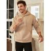 imageJMIERR Mens Casual Cotton Hooded Collar Drawstring Hoodies Pullover Sweatshirts Casual Long Sleeve ShirtsKhaki