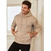 imageJMIERR Mens Casual Cotton Hooded Collar Drawstring Hoodies Pullover Sweatshirts Casual Long Sleeve ShirtsKhaki