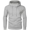 imageJMIERR Mens Casual Cotton Hooded Collar Drawstring Hoodies Pullover Sweatshirts Casual Long Sleeve ShirtsLight Grey