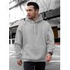 imageJMIERR Mens Casual Cotton Hooded Collar Drawstring Hoodies Pullover Sweatshirts Casual Long Sleeve ShirtsLight Grey