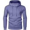 imageJMIERR Mens Casual Cotton Hooded Collar Drawstring Hoodies Pullover Sweatshirts Casual Long Sleeve ShirtsLilac