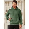 imageJMIERR Mens Casual Cotton Hooded Collar Drawstring Hoodies Pullover Sweatshirts Casual Long Sleeve ShirtsMist Green
