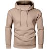 imageJMIERR Mens Casual Cotton Hooded Collar Drawstring Hoodies Pullover Sweatshirts Casual Long Sleeve ShirtsParchment