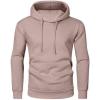 imageJMIERR Mens Casual Cotton Hooded Collar Drawstring Hoodies Pullover Sweatshirts Casual Long Sleeve ShirtsPink