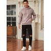 imageJMIERR Mens Casual Cotton Hooded Collar Drawstring Hoodies Pullover Sweatshirts Casual Long Sleeve ShirtsPink