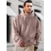 imageJMIERR Mens Casual Cotton Hooded Collar Drawstring Hoodies Pullover Sweatshirts Casual Long Sleeve ShirtsPink