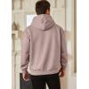 imageJMIERR Mens Casual Cotton Hooded Collar Drawstring Hoodies Pullover Sweatshirts Casual Long Sleeve ShirtsPink