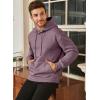 imageJMIERR Mens Casual Cotton Hooded Collar Drawstring Hoodies Pullover Sweatshirts Casual Long Sleeve ShirtsPurple