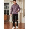 imageJMIERR Mens Casual Cotton Hooded Collar Drawstring Hoodies Pullover Sweatshirts Casual Long Sleeve ShirtsPurple