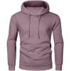 imageJMIERR Mens Casual Cotton Hooded Collar Drawstring Hoodies Pullover Sweatshirts Casual Long Sleeve ShirtsPurple
