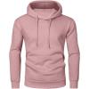 imageJMIERR Mens Casual Cotton Hooded Collar Drawstring Hoodies Pullover Sweatshirts Casual Long Sleeve ShirtsRose Tan