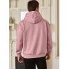 imageJMIERR Mens Casual Cotton Hooded Collar Drawstring Hoodies Pullover Sweatshirts Casual Long Sleeve ShirtsRose Tan