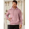 imageJMIERR Mens Casual Cotton Hooded Collar Drawstring Hoodies Pullover Sweatshirts Casual Long Sleeve ShirtsRose Tan