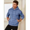 imageJMIERR Mens Casual Cotton Hooded Collar Drawstring Hoodies Pullover Sweatshirts Casual Long Sleeve ShirtsSky Blue