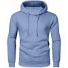 imageJMIERR Mens Casual Cotton Hooded Collar Drawstring Hoodies Pullover Sweatshirts Casual Long Sleeve ShirtsSky Blue
