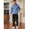 imageJMIERR Mens Casual Cotton Hooded Collar Drawstring Hoodies Pullover Sweatshirts Casual Long Sleeve ShirtsSky Blue