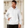 imageJMIERR Mens Casual Cotton Hooded Collar Drawstring Hoodies Pullover Sweatshirts Casual Long Sleeve ShirtsWhite