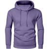 imageJMIERR Mens Casual Cotton Hooded Collar Drawstring Hoodies Pullover Sweatshirts Casual Long Sleeve ShirtsWisteria