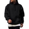 imageJMIERR Mens Casual Cotton Hooded Collar Drawstring Hoodies Pullover Sweatshirts Casual Long Sleeve ShirtsBlack