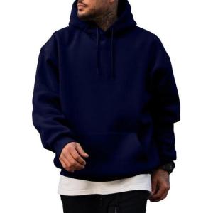 imageJMIERR Mens Casual Cotton Hooded Collar Drawstring Hoodies Pullover Sweatshirts Casual Long Sleeve ShirtsBlue