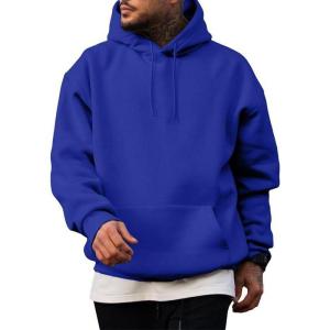 imageJMIERR Mens Casual Cotton Hooded Collar Drawstring Hoodies Pullover Sweatshirts Casual Long Sleeve ShirtsDark Blue