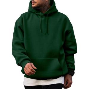 imageJMIERR Mens Casual Cotton Hooded Collar Drawstring Hoodies Pullover Sweatshirts Casual Long Sleeve ShirtsDark Green