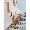 imageJMIERR Mens Casual 7quot Shorts Summer Drawstring Elastic Waist Beach Sweat Shorts Texture with PocketsApricot
