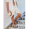imageJMIERR Mens Casual 7quot Shorts Summer Drawstring Elastic Waist Beach Sweat Shorts Texture with PocketsApricot