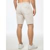 imageJMIERR Mens Casual 7quot Shorts Summer Drawstring Elastic Waist Beach Sweat Shorts Texture with PocketsApricot