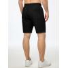 imageJMIERR Mens Casual 7quot Shorts Summer Drawstring Elastic Waist Beach Sweat Shorts Texture with PocketsBlack